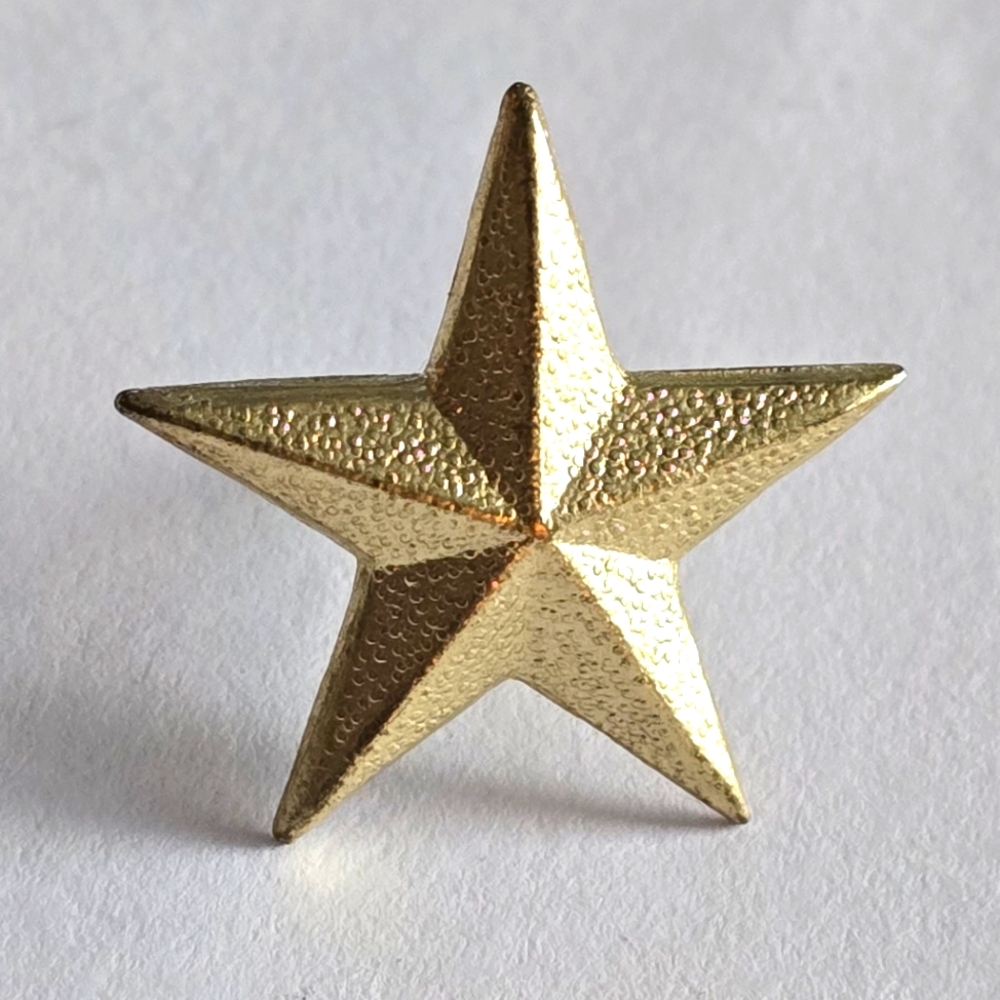 Gold star pin brooch lapel jewelry celestial whimsigoth military